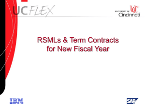RSML Term Contracts for New Fiscal Year