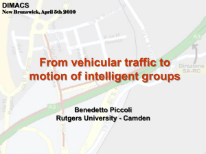 From vehicular traffic to motion of intelligent groups