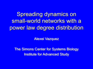 Spreading Dynamics on Small-World Networks with a Power Law Degree Distribution