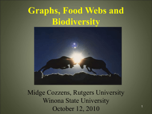 Graphs, Food Webs and Biodiversity