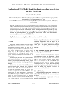 22. Application of ANN Model Based Simulated Annealing to Analyzing the Rice Flood Loss