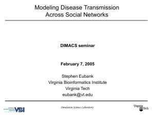 Modeling Disease Transmission Across Social Networks