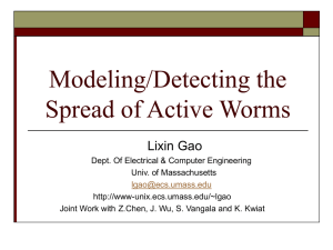 Modeling/Detecting the Spread of Active Worms