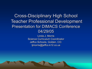 Cross-Disciplinary High School Teacher Professional Development