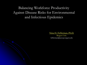 Balancing Workforce Productivity Against Disease Risks for