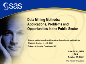 Data Mining Methods: Applications, Problems and Opportunities in the Public Sector
