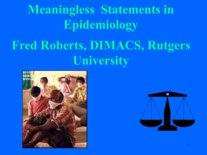 Meaningless Statements in Epidemiology
