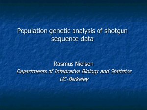 Population genetic analyses of shotgunsequencing data
