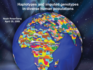 Haplotypes and imputed genotypes in diverse human populations