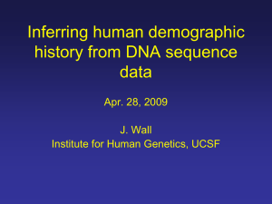 Inferring human demographic history from DNA sequence data