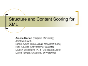 Structure and Content Scoring for XML
