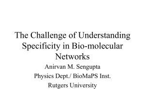 The Challenge of Understanding Bio-molecular Specificity