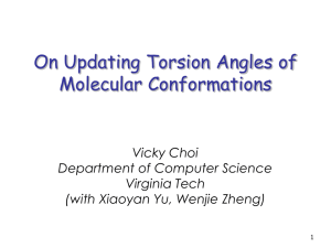 On Updating Torsion Angles of Molecular Conformations