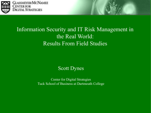 Information Security and IT Risk Management in the Real World: