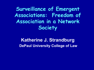 Surveillance of Emergent Associations: Freedom of Association in a Network Society