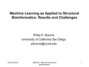 Machine Learning as Applied to Structural Bioinformatics: