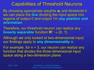Capabilities of Threshold Neurons