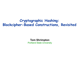 Cryptographic Hashing: Blockcipher-Based Constructions, Revisited