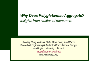 Why Does Polyglutamine Aggregate? Insights from studies of monomers