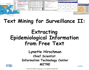 Extracting Epidemiological Information from Free Text