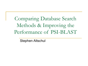 Assessing the accuracy of database search methods, and improving the performance of PSI-BLAST