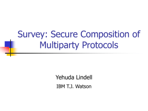 Tutorial - Secure Composition of Multiparty Protocols