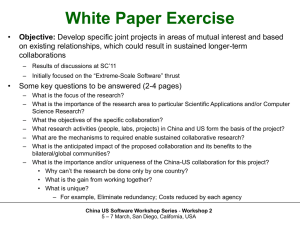 White Paper Process - A step toward Collaborative Grants