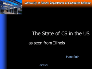 State of the Computer Science Departments in US