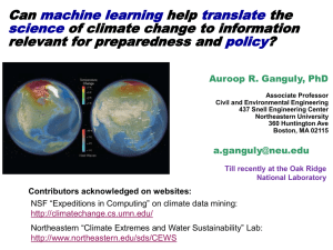 Can machine learning help translate the science of climate change to information relevant for preparedness and policy?