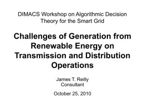 Challenges of Generation from Renewable Energy for Transmission and Distribution Operations