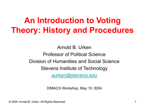 An Introduction to Voting Theory: History and Procedures