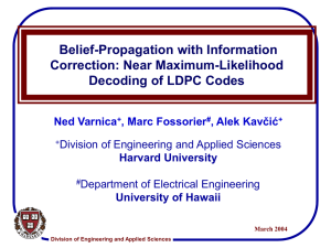 Belief-Propagation with Information Correction: Near Maximum-Likelihood Decoding of Low-Density Parity-Check Codes