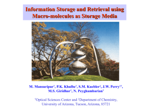 Information Storage and Retrieval using Macro-molecules as Storage Media