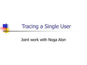 Tracing a Single User