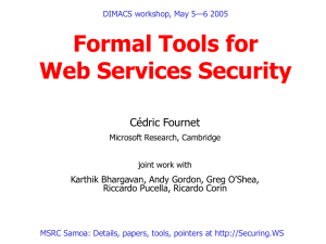 Formal Tools for Web Services Security