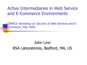 Active Intermediaries in Web Service and E-Commerce Environments