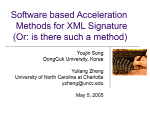 Software based Acceleration Methods for XML Signature