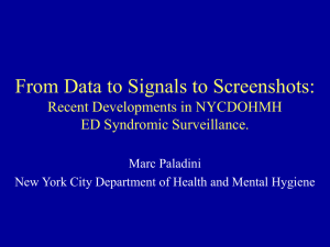 From Data to Signals to Screenshots: Recent Developments in NYCDOHMH