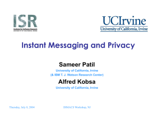 Privacy in Instant Messaging