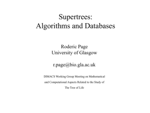 Supertrees: Algorithms and Databases
