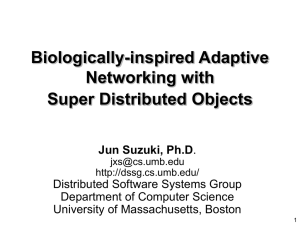 Biologically-inspired Adaptive Networking with Super Distributed Objects Jun Suzuki, Ph.D