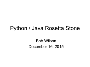 Python-Java Rosetta Stone