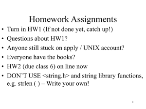 Homework Assignments