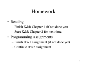 Homework • Reading • Programming Assignments