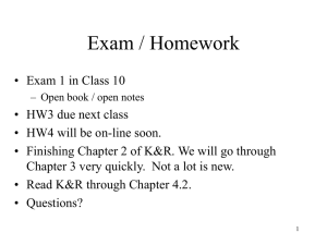 Exam / Homework