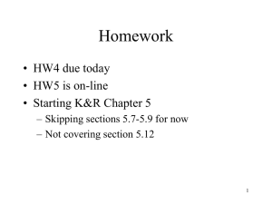 Homework • HW4 due today • HW5 is on-line