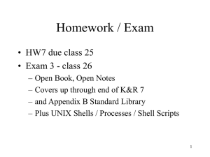 Homework / Exam • HW7 due class 25
