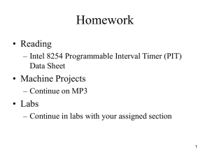 Homework • Reading • Machine Projects • Labs