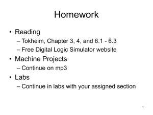 Homework • Reading • Machine Projects • Labs