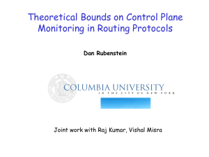 Theoretical Bounds on Control-Plane Self-Monitoring in Routing Protocols
